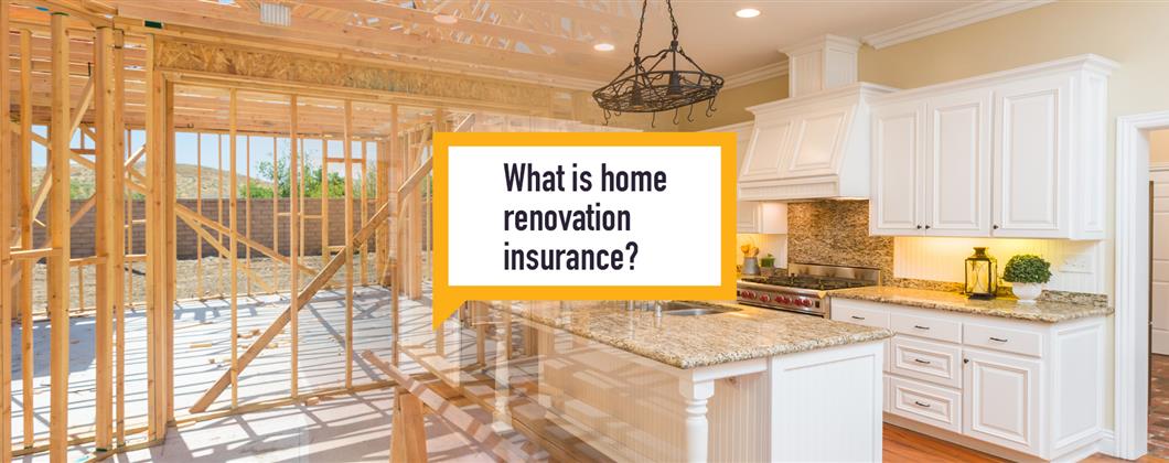 Home Works Renovation Insurance Speech Bubble Banner